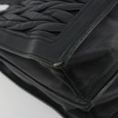 Miu Miu Matelasse Hand Bag Leather Black Gold Auth bs36292-16