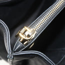 Miu Miu Matelasse Hand Bag Leather Black Gold Auth bs36292-24