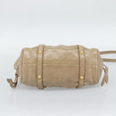 Miu Miu Hand Bag Leather 2way Beige Gold Auth bs36293V-5