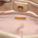 Miu Miu Hand Bag Leather 2way Beige Gold Auth bs36293V-19