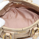 Miu Miu Hand Bag Leather 2way Beige Gold Auth bs36293V-10
