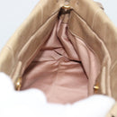 Miu Miu Hand Bag Leather 2way Beige Gold Auth bs36293V-20