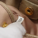 Miu Miu Hand Bag Leather 2way Beige Gold Auth bs36293V-11