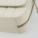 SAINT LAURENT Shoulder Bag Leather White Gold Auth bs36294-9