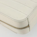 SAINT LAURENT Shoulder Bag Leather White Gold Auth bs36294-16
