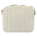SAINT LAURENT Shoulder Bag Leather White Gold Auth bs36294-2