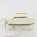 SAINT LAURENT Shoulder Bag Leather White Gold Auth bs36294-4