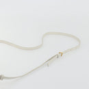 SAINT LAURENT Shoulder Bag Leather White Gold Auth bs36294-8