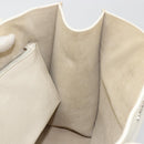 Miu Miu Tote Bag Leather White Silver Auth bs36295A-19