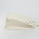 Miu Miu Tote Bag Leather White Silver Auth bs36295A-4