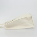 Miu Miu Tote Bag Leather White Silver Auth bs36295A-5