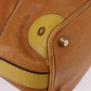Chloe Hand Bag Leather Beige Gold Silver Auth bs36296A-16