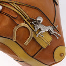 Chloe Hand Bag Leather Beige Gold Silver Auth bs36296A-20