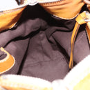 Chloe Hand Bag Leather Beige Gold Silver Auth bs36296A-23