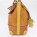 Chloe Hand Bag Leather Beige Gold Silver Auth bs36296A-5