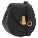 BOTTEGA VENETA Shoulder Bag Leather Black Gold Auth bs36297V-1