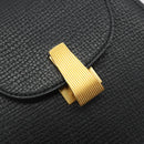 BOTTEGA VENETA Shoulder Bag Leather Black Gold Auth bs36297V-10