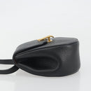 BOTTEGA VENETA Shoulder Bag Leather Black Gold Auth bs36297V-4