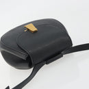 BOTTEGA VENETA Shoulder Bag Leather Black Gold Auth bs36297V-6