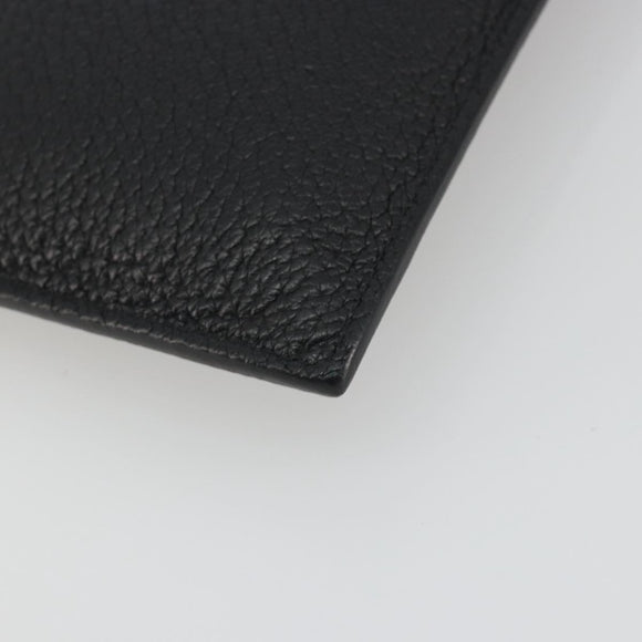 VERSACE Clutch Bag Leather Black Gold Auth bs36298A