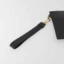 VERSACE Clutch Bag Leather Black Gold Auth bs36298A-8