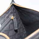 VERSACE Clutch Bag Leather Black Gold Auth bs36298A-18