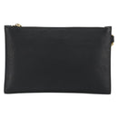 VERSACE Clutch Bag Leather Black Gold Auth bs36298A-2