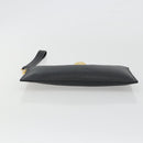VERSACE Clutch Bag Leather Black Gold Auth bs36298A-6