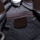 GUCCI Bamboo Hand Bag Nylon 2way Brown Silver 003 2854 0060 5 Auth bs36299A-19
