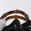 GUCCI Bamboo Hand Bag Nylon 2way Brown Silver 003 2854 0060 5 Auth bs36299A-8