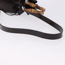 GUCCI Bamboo Hand Bag Nylon 2way Brown Silver 003 2854 0060 5 Auth bs36299A-9