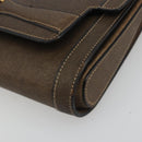 CELINE Shoulder Bag Leather Brown Gold Auth bs36300-10