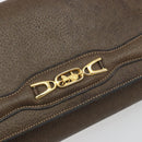 CELINE Shoulder Bag Leather Brown Gold Auth bs36300-15