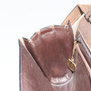 CELINE Shoulder Bag Leather Brown Gold Auth bs36300-20