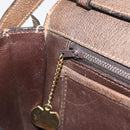 CELINE Shoulder Bag Leather Brown Gold Auth bs36300-22