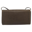 CELINE Shoulder Bag Leather Brown Gold Auth bs36300-3