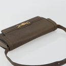 CELINE Shoulder Bag Leather Brown Gold Auth bs36300-6