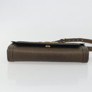 CELINE Shoulder Bag Leather Brown Gold Auth bs36300-9
