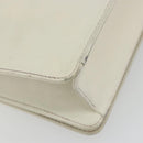CHANEL Hand Bag Leather White Silver CC Auth bs36301A-13