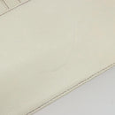 CHANEL Hand Bag Leather White Silver CC Auth bs36301A-14
