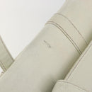 CHANEL Hand Bag Leather White Silver CC Auth bs36301A-15