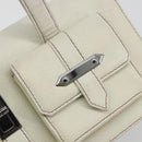 CHANEL Hand Bag Leather White Silver CC Auth bs36301A-16
