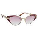 GUCCI Sunglasses Metal Red Gold Auth bs36303V-1