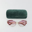 GUCCI Sunglasses Metal Red Gold Auth bs36303V-14
