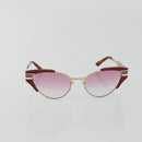 GUCCI Sunglasses Metal Red Gold Auth bs36303V-2