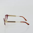 GUCCI Sunglasses Metal Red Gold Auth bs36303V-4