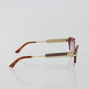 GUCCI Sunglasses Metal Red Gold Auth bs36303V-5