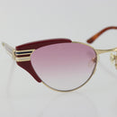 GUCCI Sunglasses Metal Red Gold Auth bs36303V-6