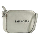 BALENCIAGA Camera Bag XS Every Day Bag Leather Silver 552372 Auth bs36305-1