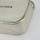 BALENCIAGA Camera Bag XS Every Day Bag Leather Silver 552372 Auth bs36305-15